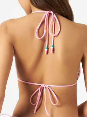 Woman terry triangle top swimsuit with charms - MC2 Saint Barth