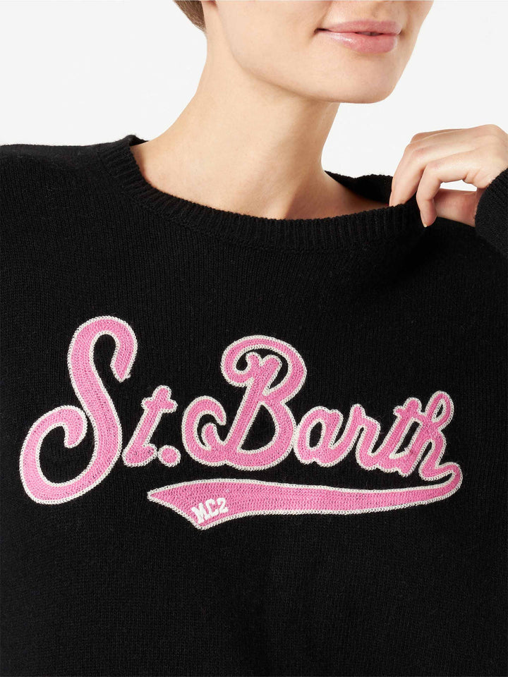 Maglione da donna con logo in spugna Saint Barth