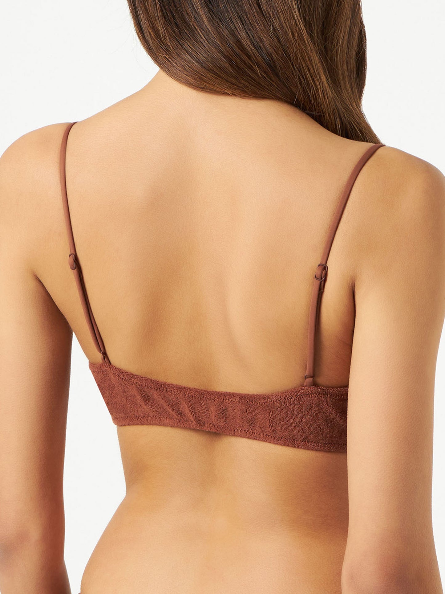 Woman terry brown bralette swimsuit - MC2 Saint Barth