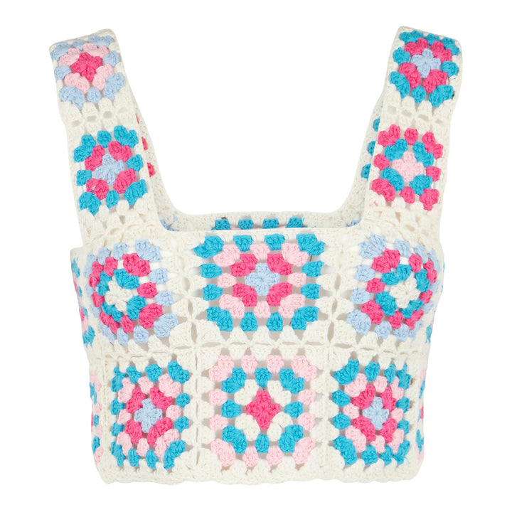 Top Halima crochet multicolore