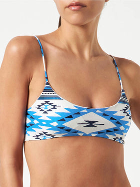 Woman bralette swimsuit with ikat print - MC2 Saint Barth