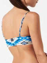 Costume bralette donna con stampa ikat