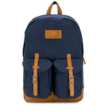 Blue canvas backpack